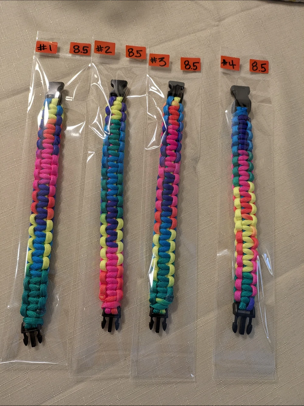 NEON RAINBOW Paracord Bracelets